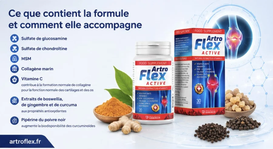 Artroflex Active — gélules à base de glucosamine, chondroïtine, collagène marin, MSM et extraits végétaux