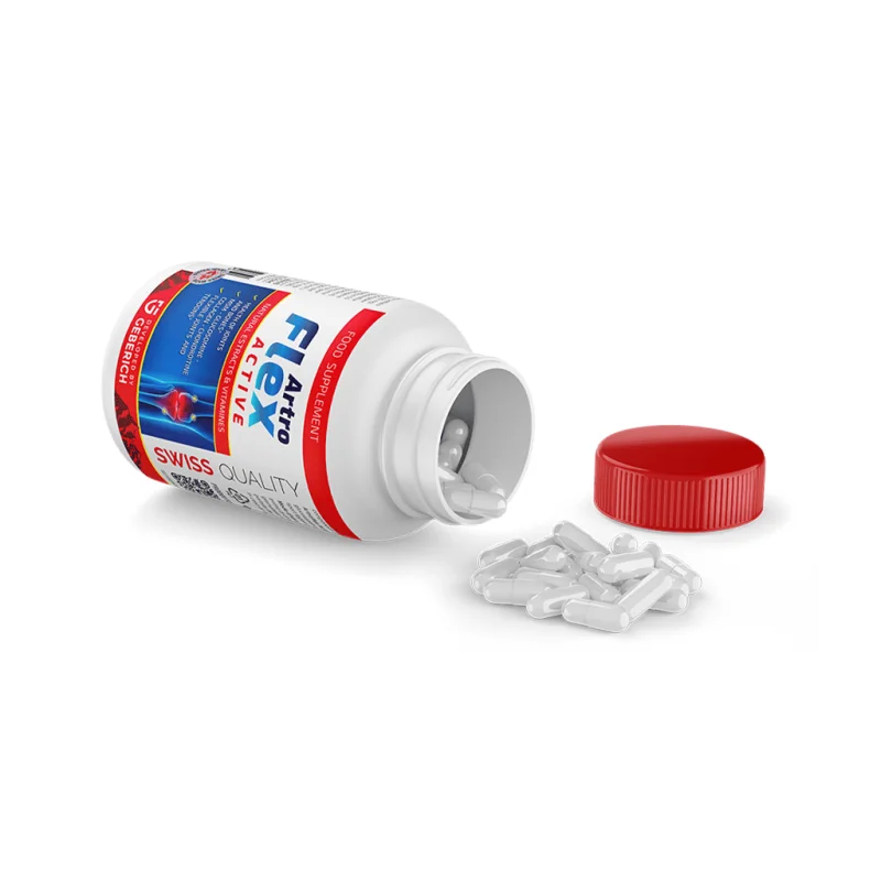 Artroflex Active — flacon et gélules blanches du complément pour articulations de la marque Geberich